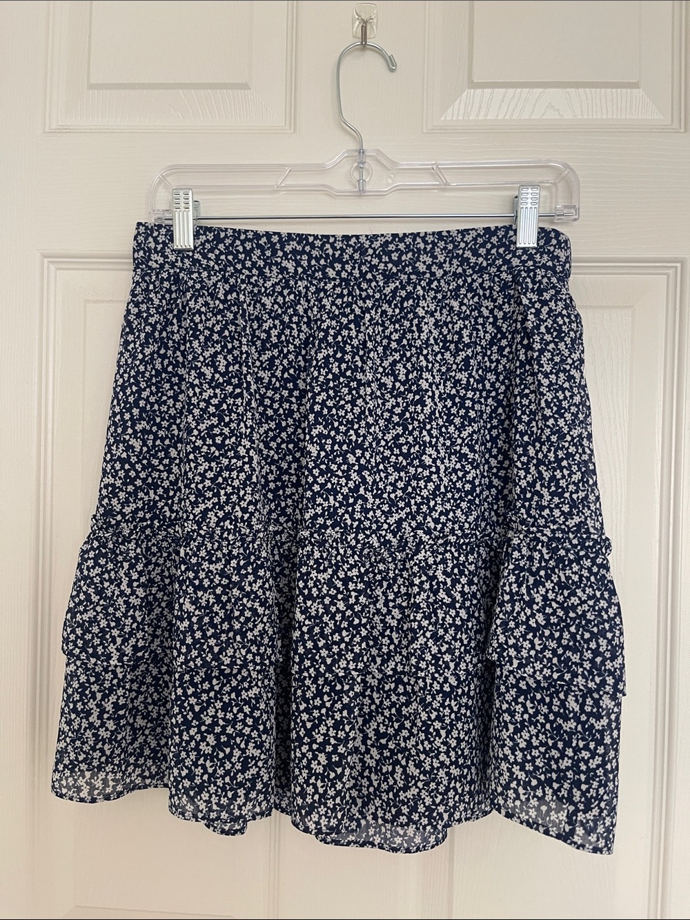 J. Crew Factory Floral Navy Skirt